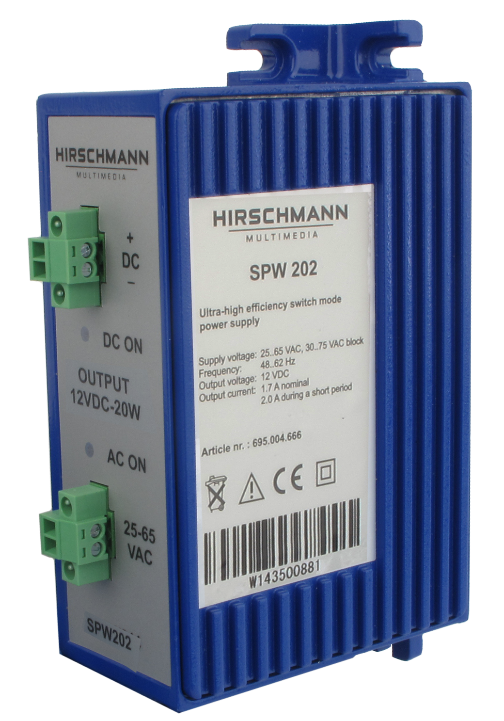 Hirschmann SPW202 Article number 695004666 switch mode power supply