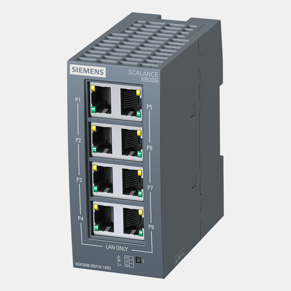 Siemens 6GK5008-0BA10-1AB2 SCALANCE XB008 Unmanaged Industrial Ethernet Switch